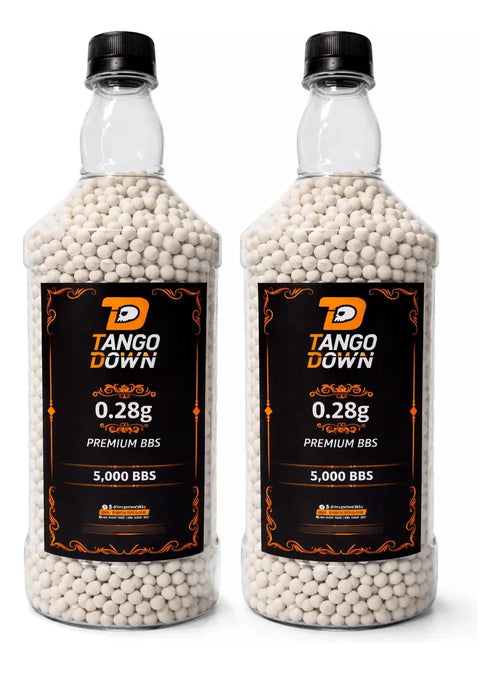 Kit 2 Garrafas Bbs Airsoft 0.28g Tango Down 5000 6mm Premium