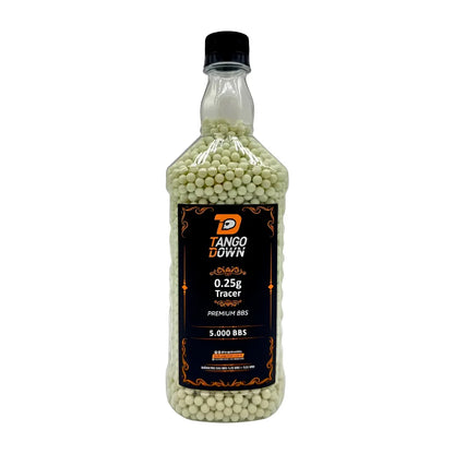 Kit 2 Garrafas Bbs Airsoft 0.25g Tracer Tango Down 5000 6mm - Alta Precisão Premium