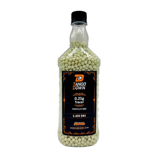 Bbs Airsoft 0.25g Tracer Tango Down 5000 6mm - Alta Precisão Premium